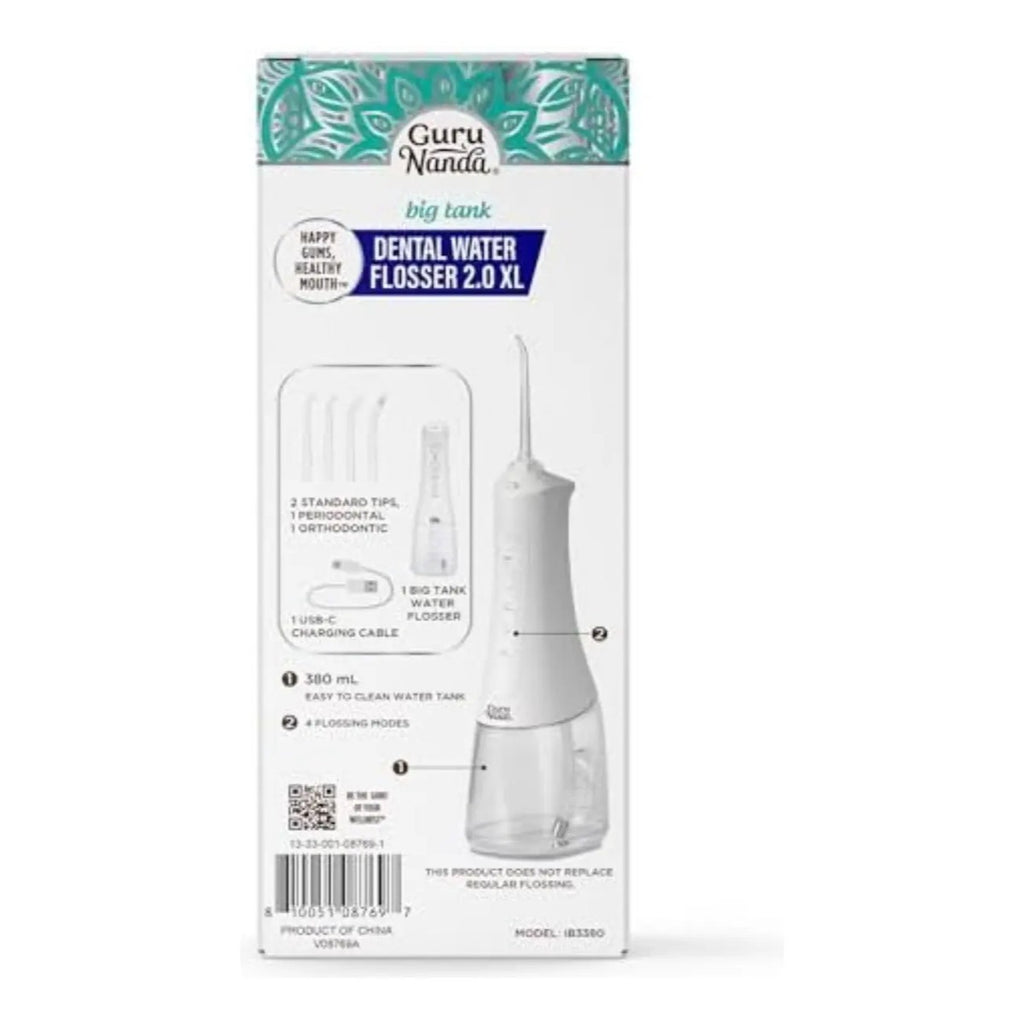 Irrigador Dental Portatil Xl 380 Ml Con Temporizador