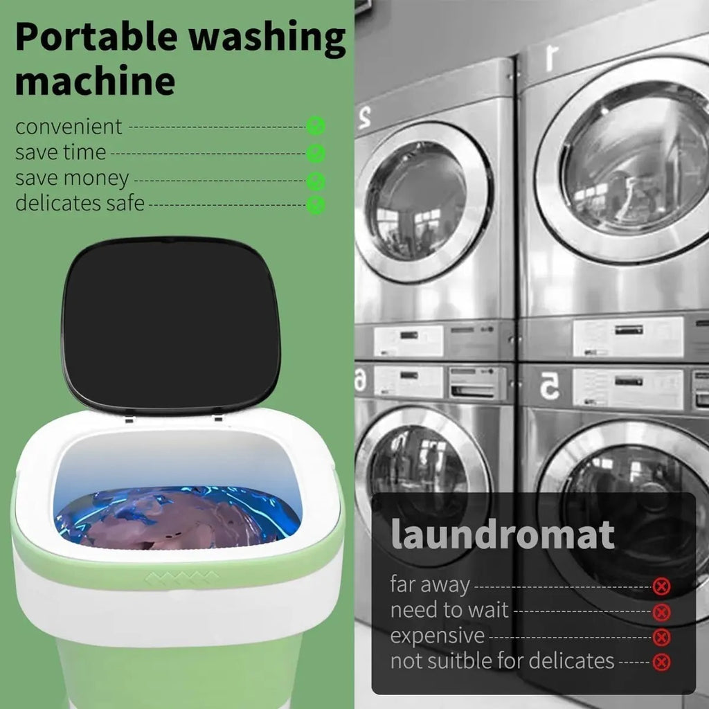 Lavadora Portátil 16l Plegable Ropa Ligera Camping Hogar