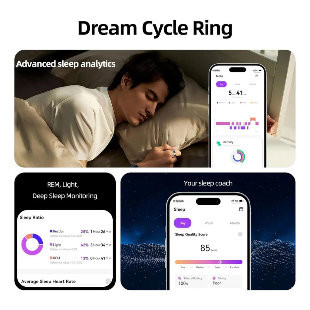 Anillo Inteligente Salud Sueño Ritmo Cardiaco Impermeable