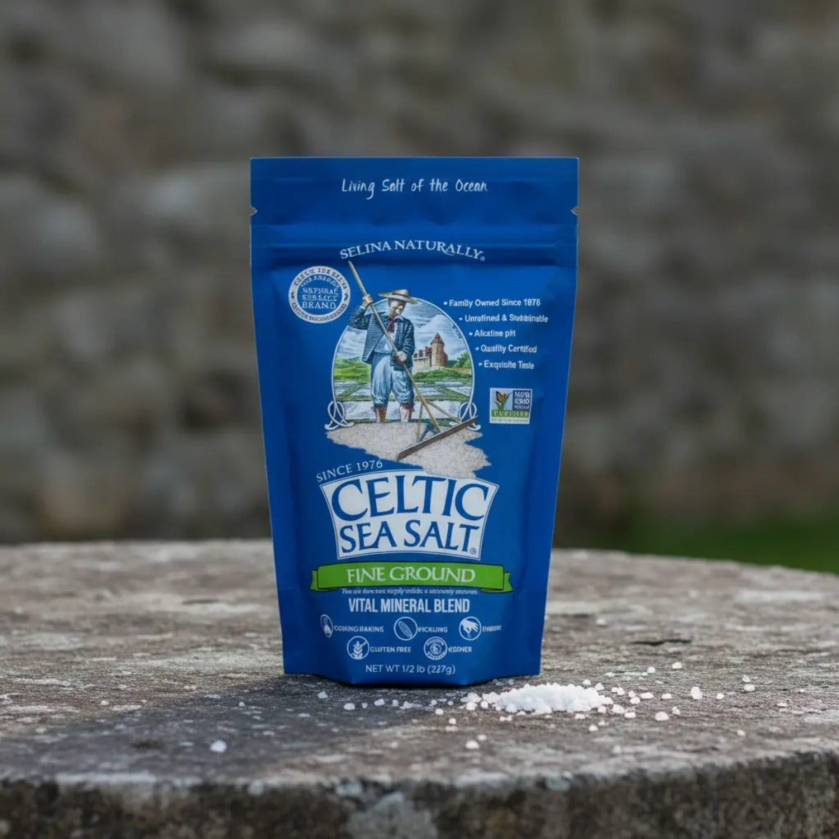 Sal Marina Celta Bolsa Resellable Molida Fina 227 G