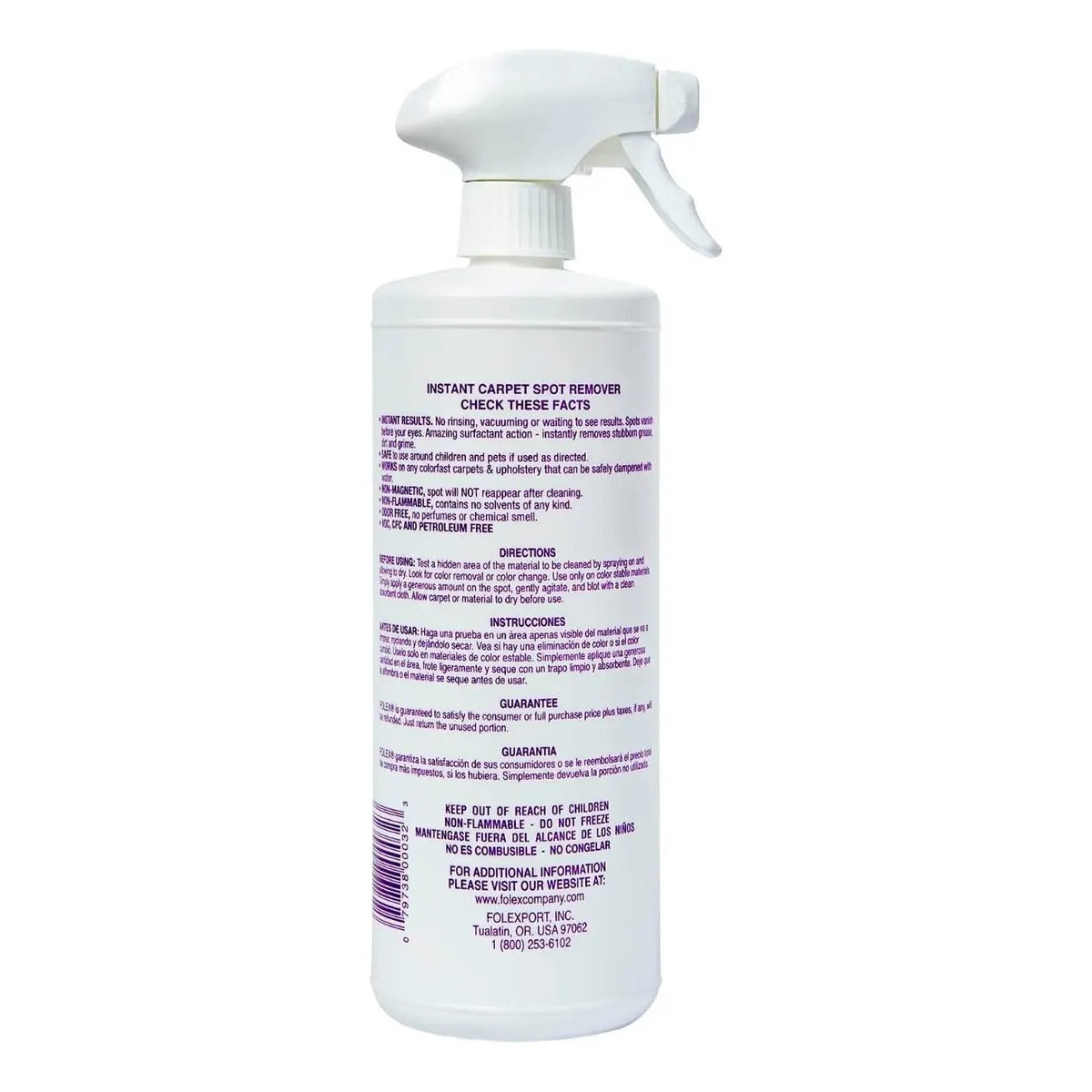 Limpiador Alfombras Folex 32 Oz Elimina Manchas Eficaz