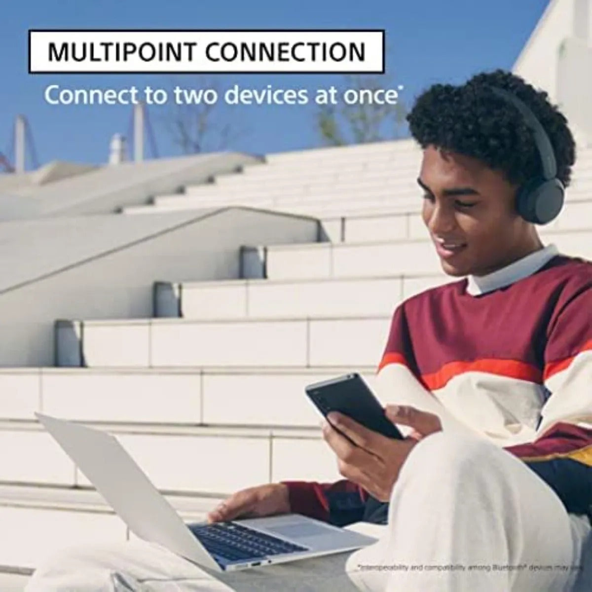 Sony Wh Ch520 Audífonos Bluetooth Micrófono Batería 50h