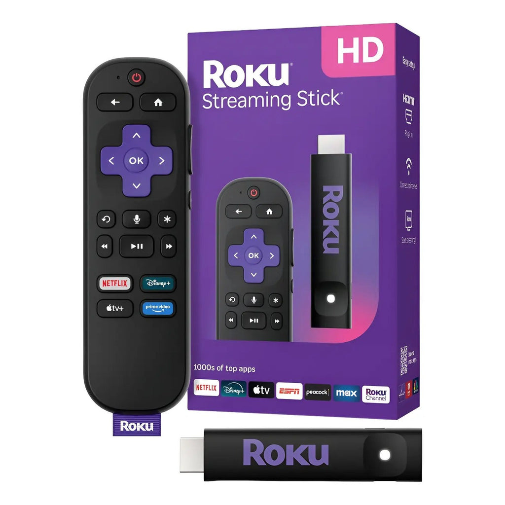 Roku Stick Hd 2025 Control Por Voz Tv Gratis En Vivo