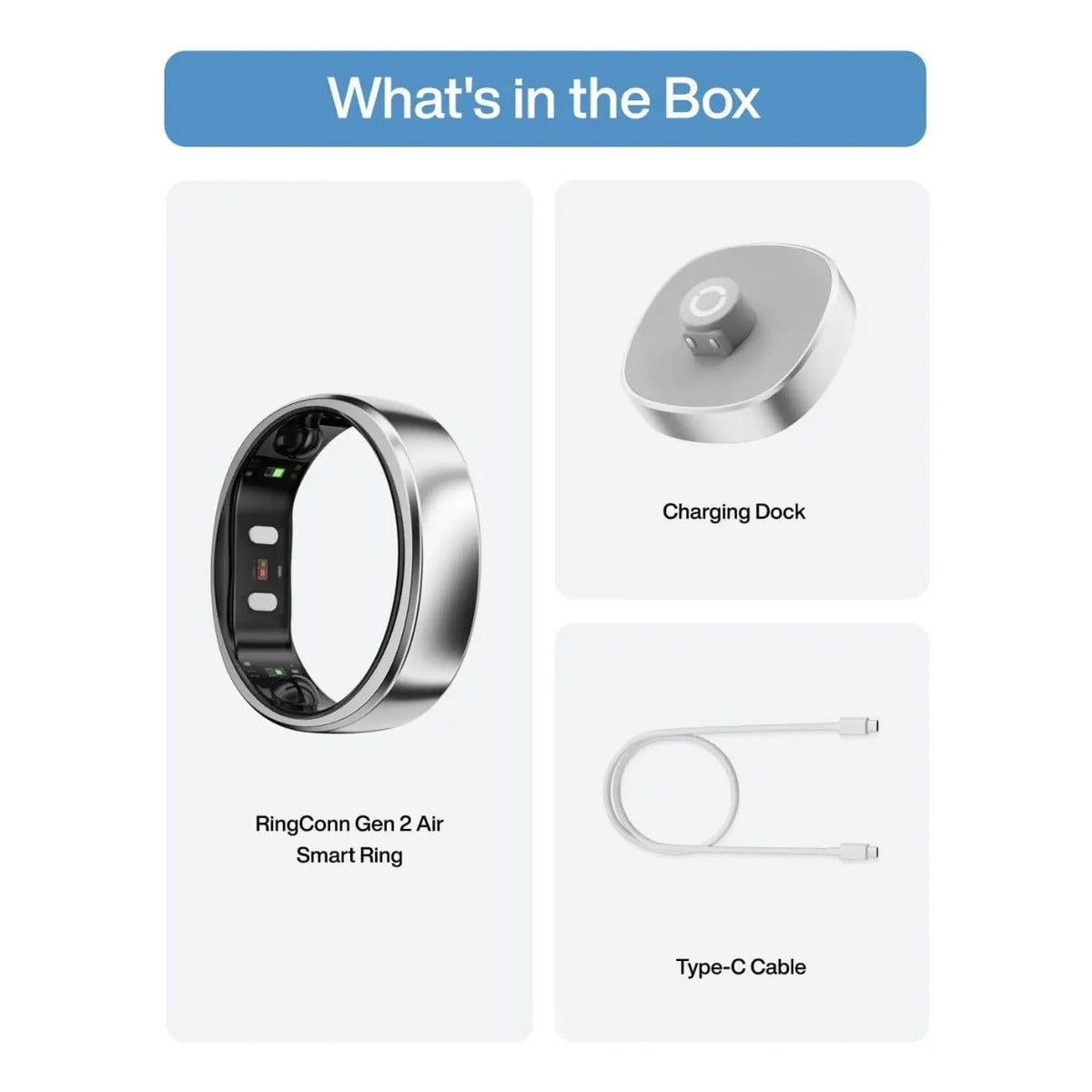 Anillo Inteligente Ringconn Gen 2 Air Salud Fitness 10 Dias