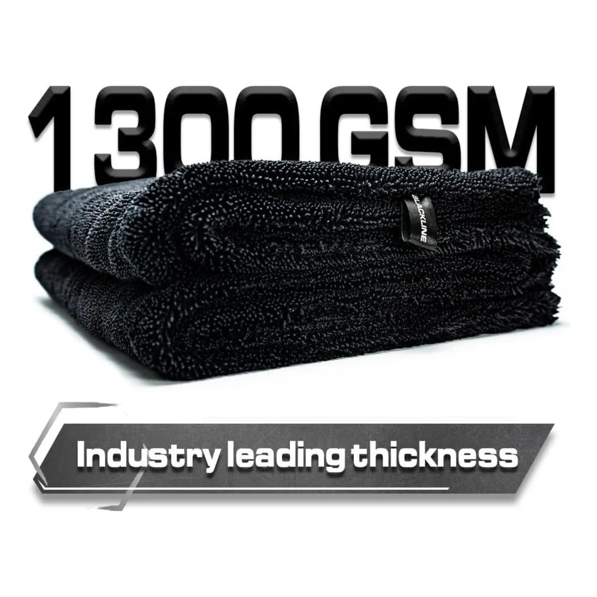 Toalla Secado Autos Blackline Microfibra 1300 Gsm X