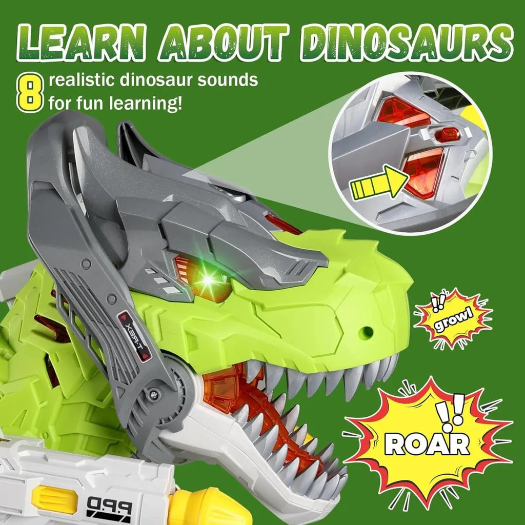 Carro Eléctrico Dinosaurio Niños Juguete Música Luces Humo