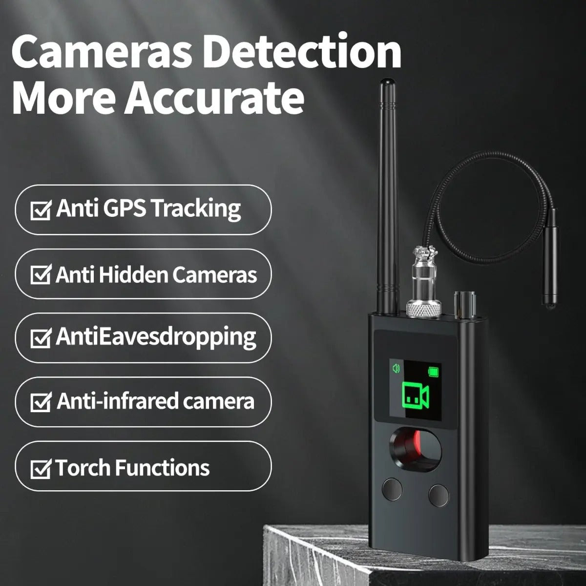 Detector De Cámaras Y Dispositivos Ocultos Portátil Dbjibf