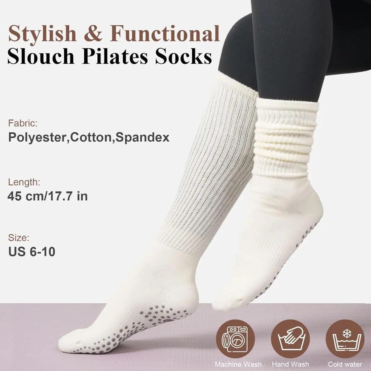 Calcetas Antiderrapantes Mujer Yoga Pilates Barre Gym