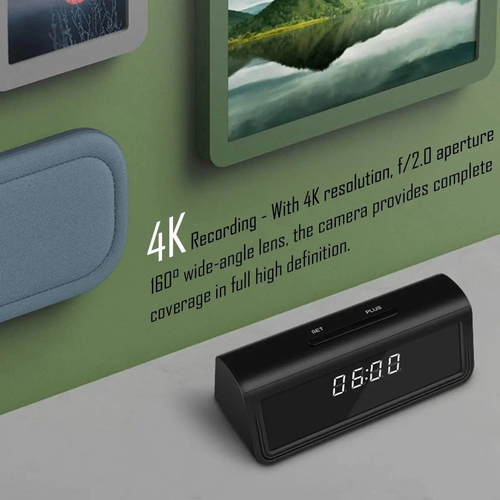 Cámara De Seguridad 4k Reloj Inalámbrico Visión Nocturna