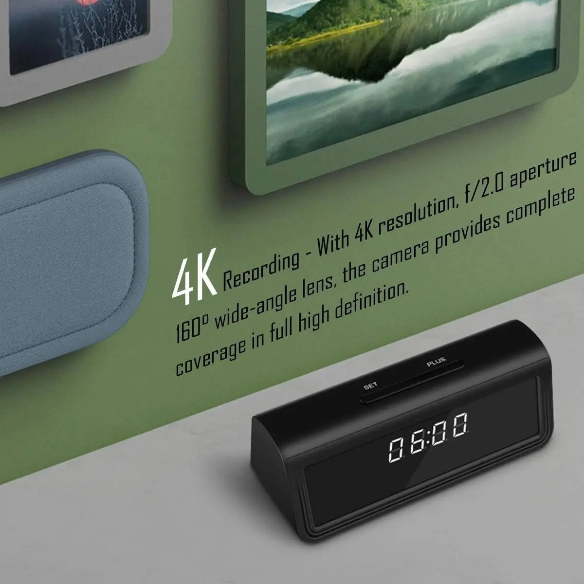 Cámara De Seguridad 4k Reloj Inalámbrico Visión Nocturna