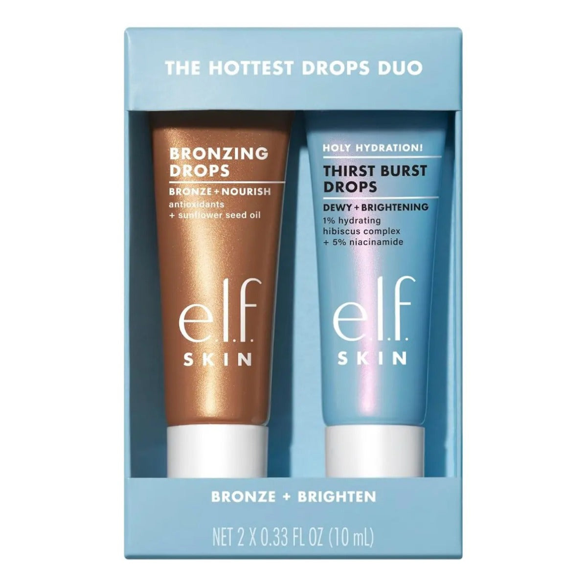 Set Cuidado Facial E.l.f Hidratante Bronceador Vegano Piel