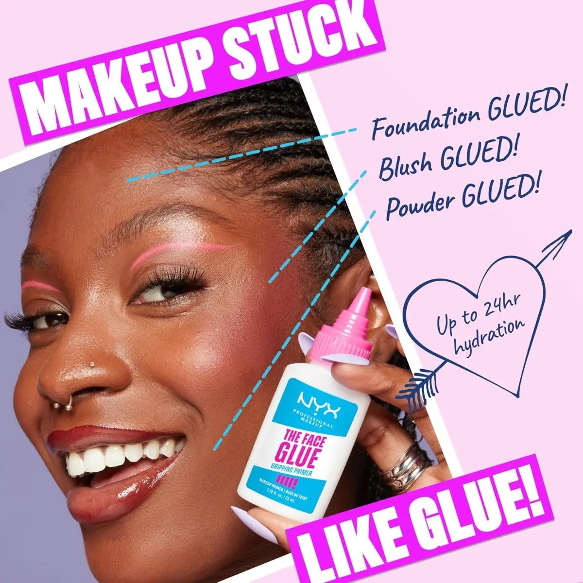 Primer Facial Nyx Face Glue Hidratante Vegano 24h