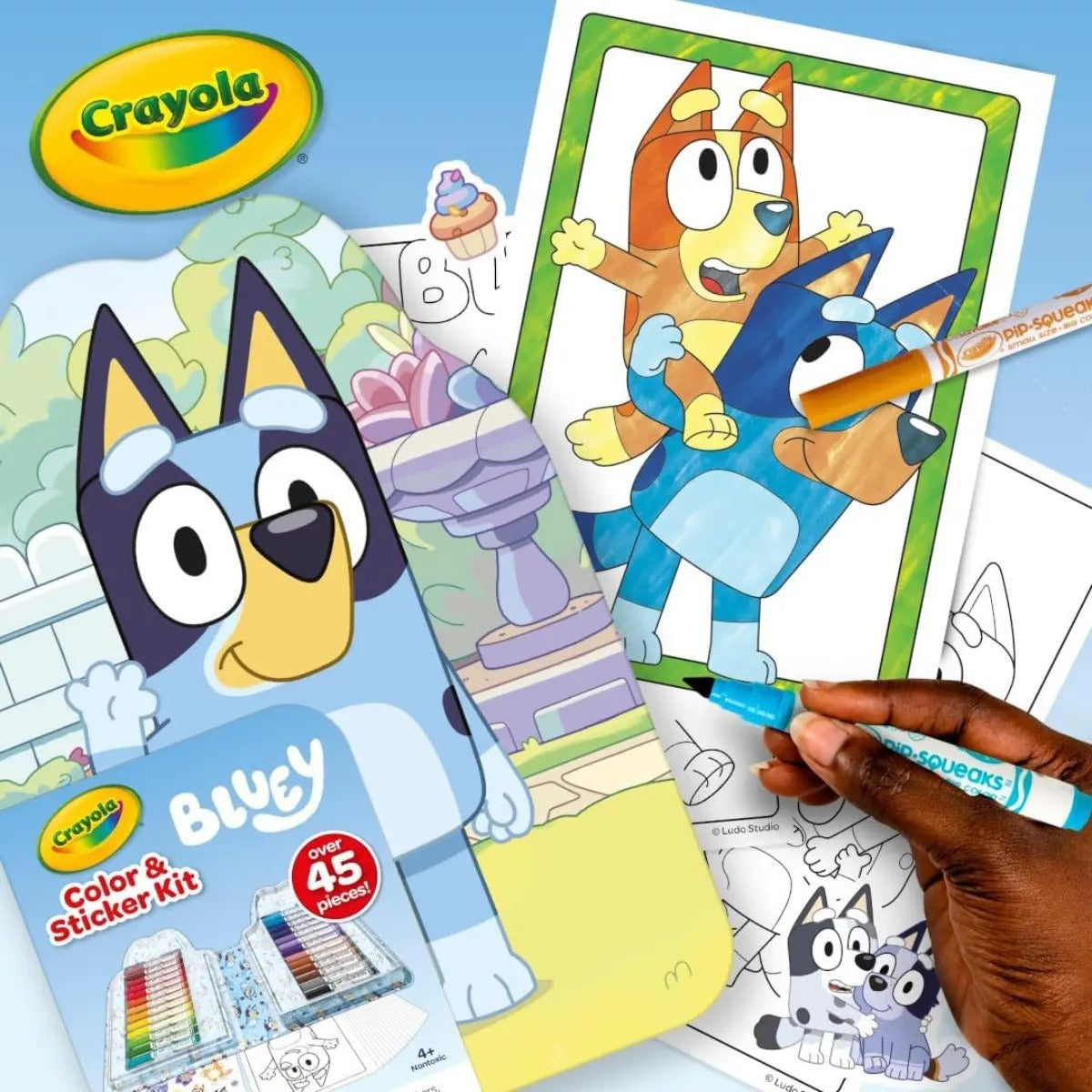 Bluey Art Kit For Kids Stickers Crayola 45 Piezas