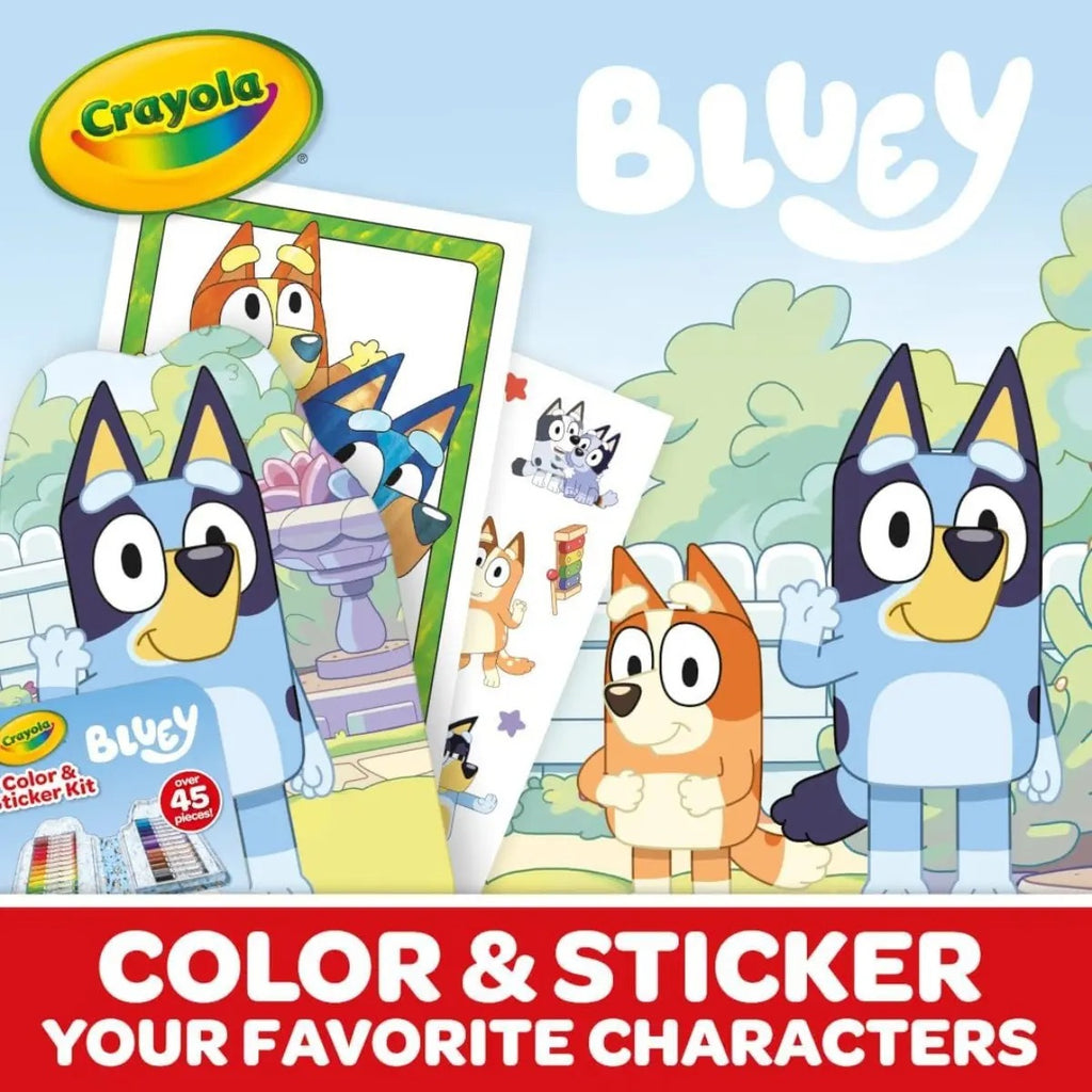 Bluey Art Kit For Kids Stickers Crayola 45 Piezas