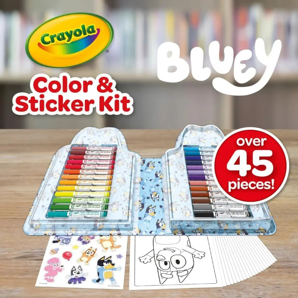 Bluey Art Kit For Kids Stickers Crayola 45 Piezas