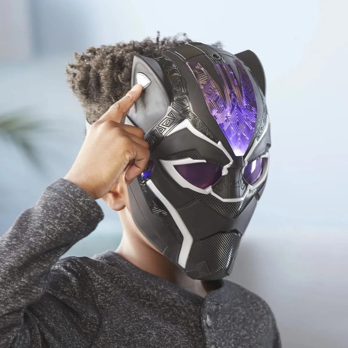 Mascara Black Panther Power Fx Vibranium Marvel Niños