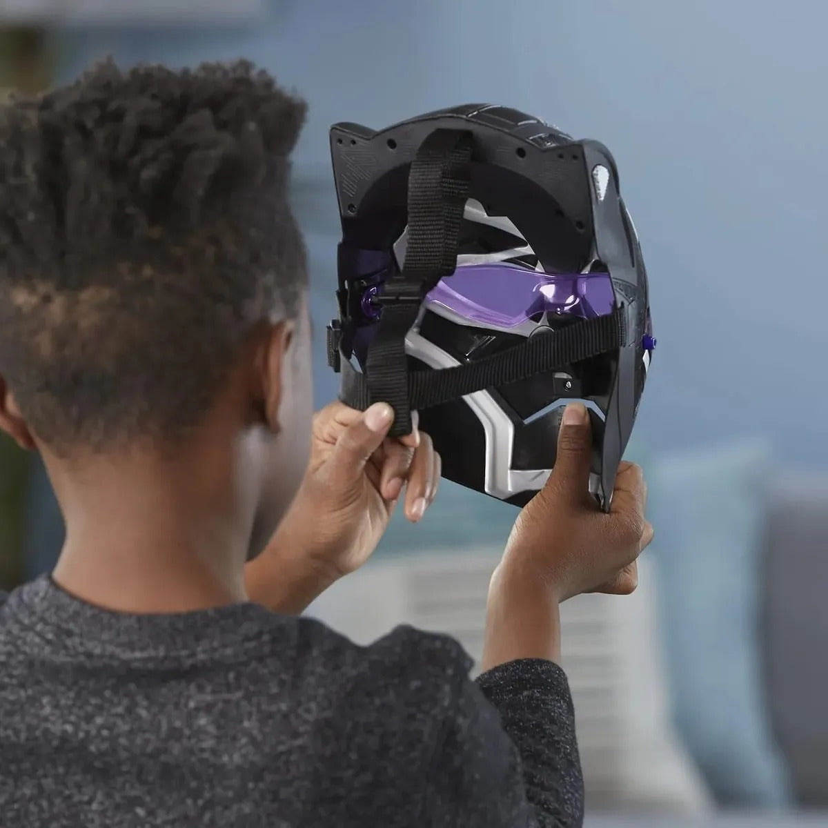 Mascara Black Panther Power Fx Vibranium Marvel Niños