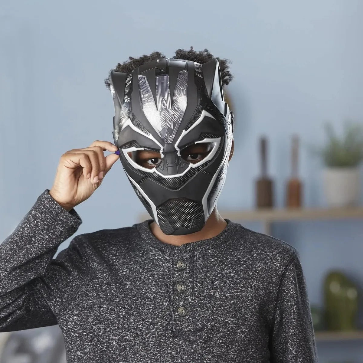 Mascara Black Panther Power Fx Vibranium Marvel Niños