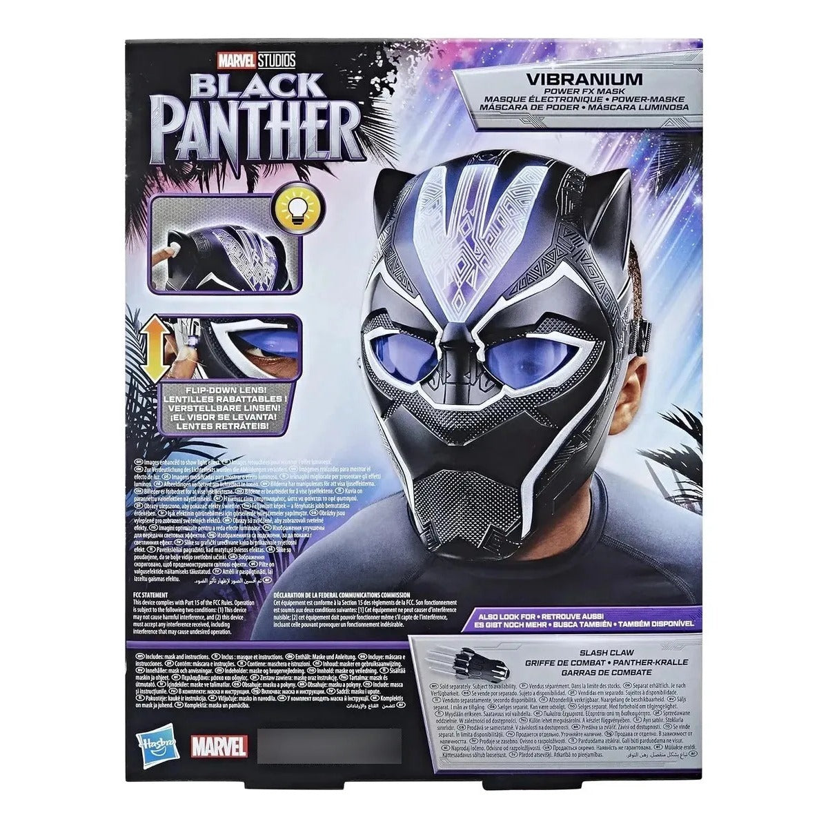 Mascara Black Panther Power Fx Vibranium Marvel Niños