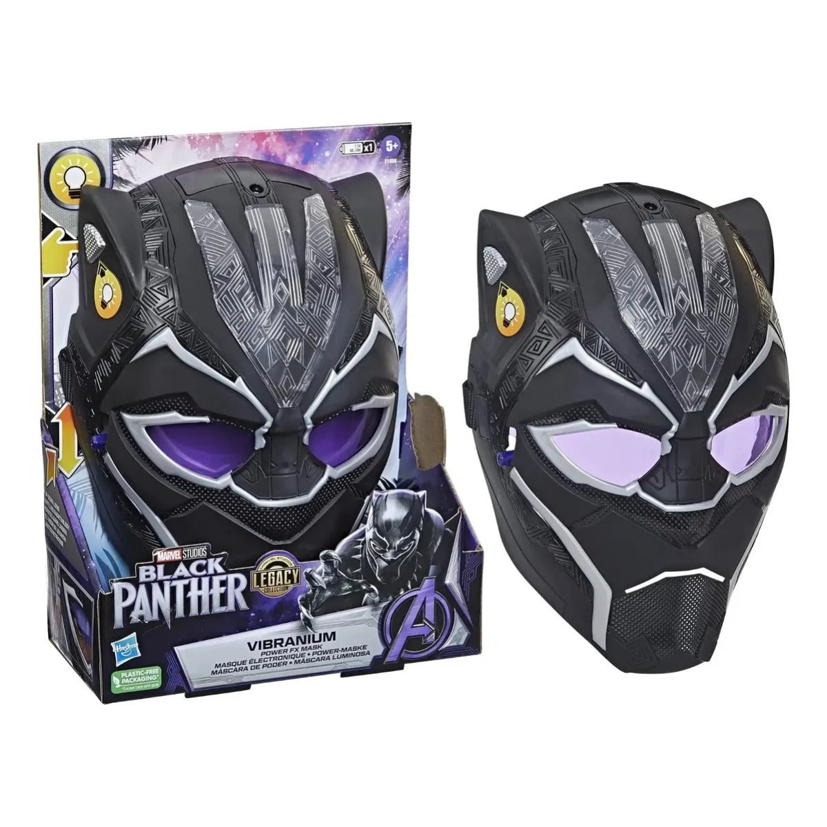 Mascara Black Panther Power Fx Vibranium Marvel Niños