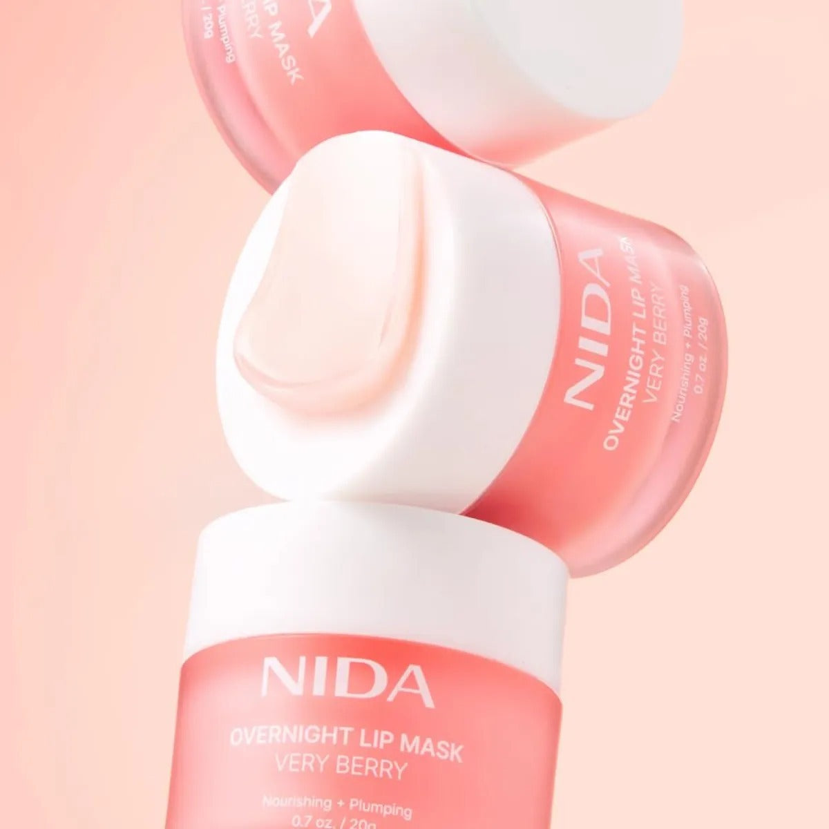 Mascara De Noche Para Labios Nida Very Berry Hidratante 20g
