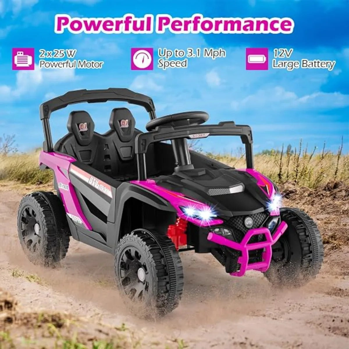 Camion Utv Electrico Infantil Olakids 12v Control Remoto Led