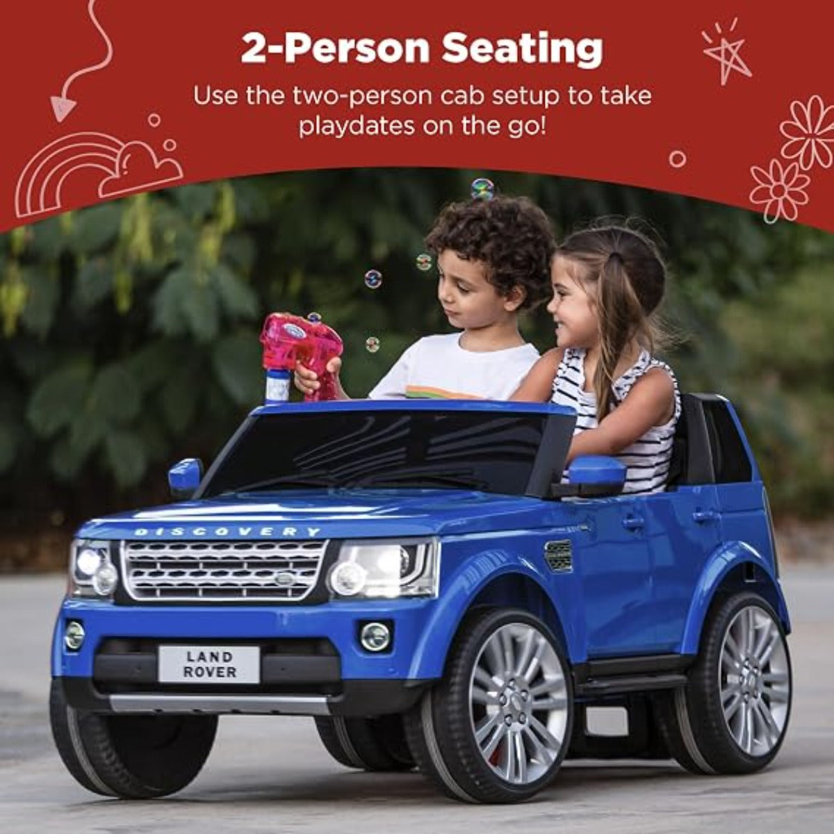 Auto Electrico Infantil 2 Asientos Land Rover 12v Control