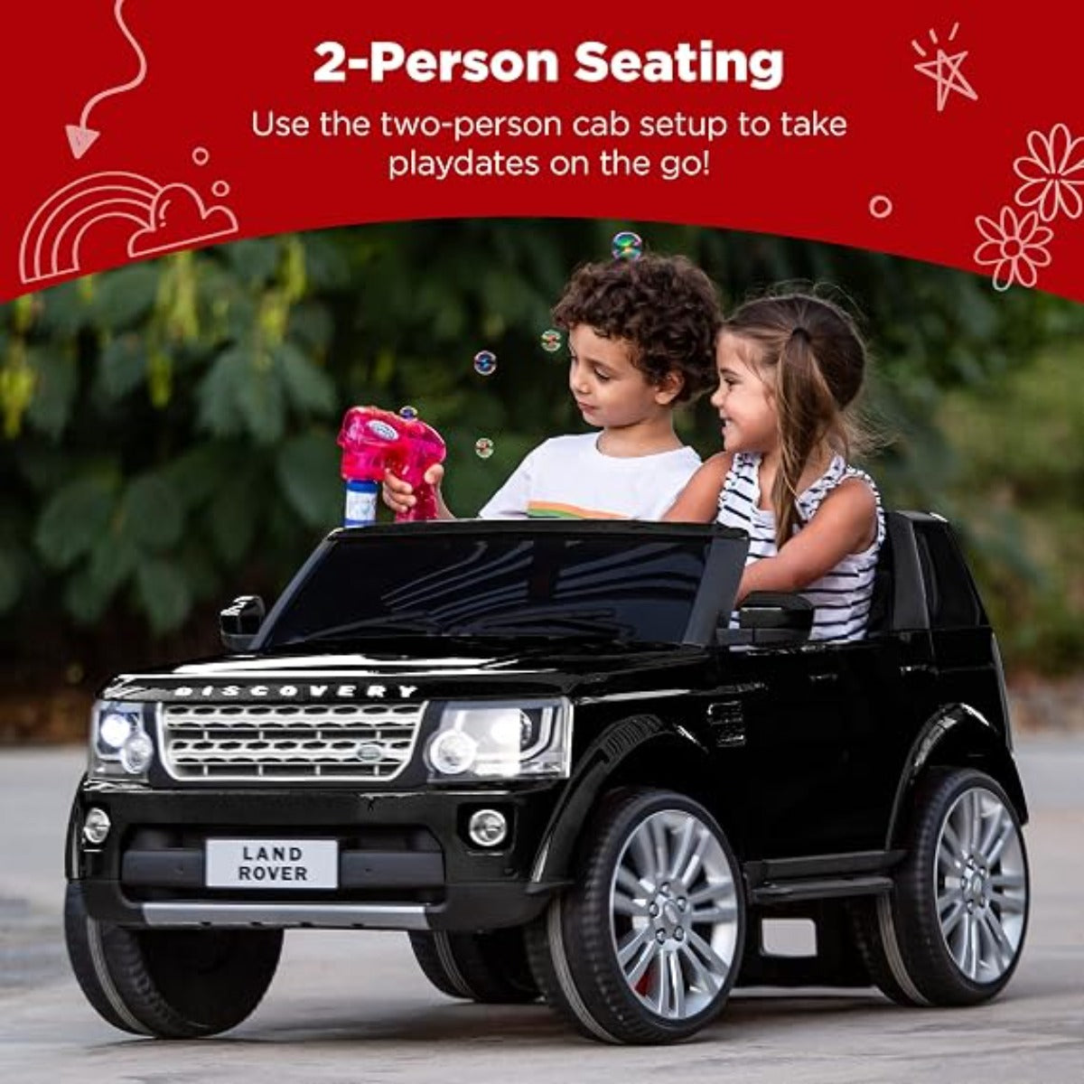 Auto Electrico Infantil 2 Asientos Land Rover 12v Control