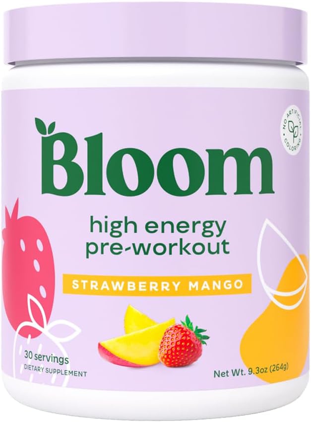 Pre Workout Alta Energía Fresa Mango Keto Sin Azúcar