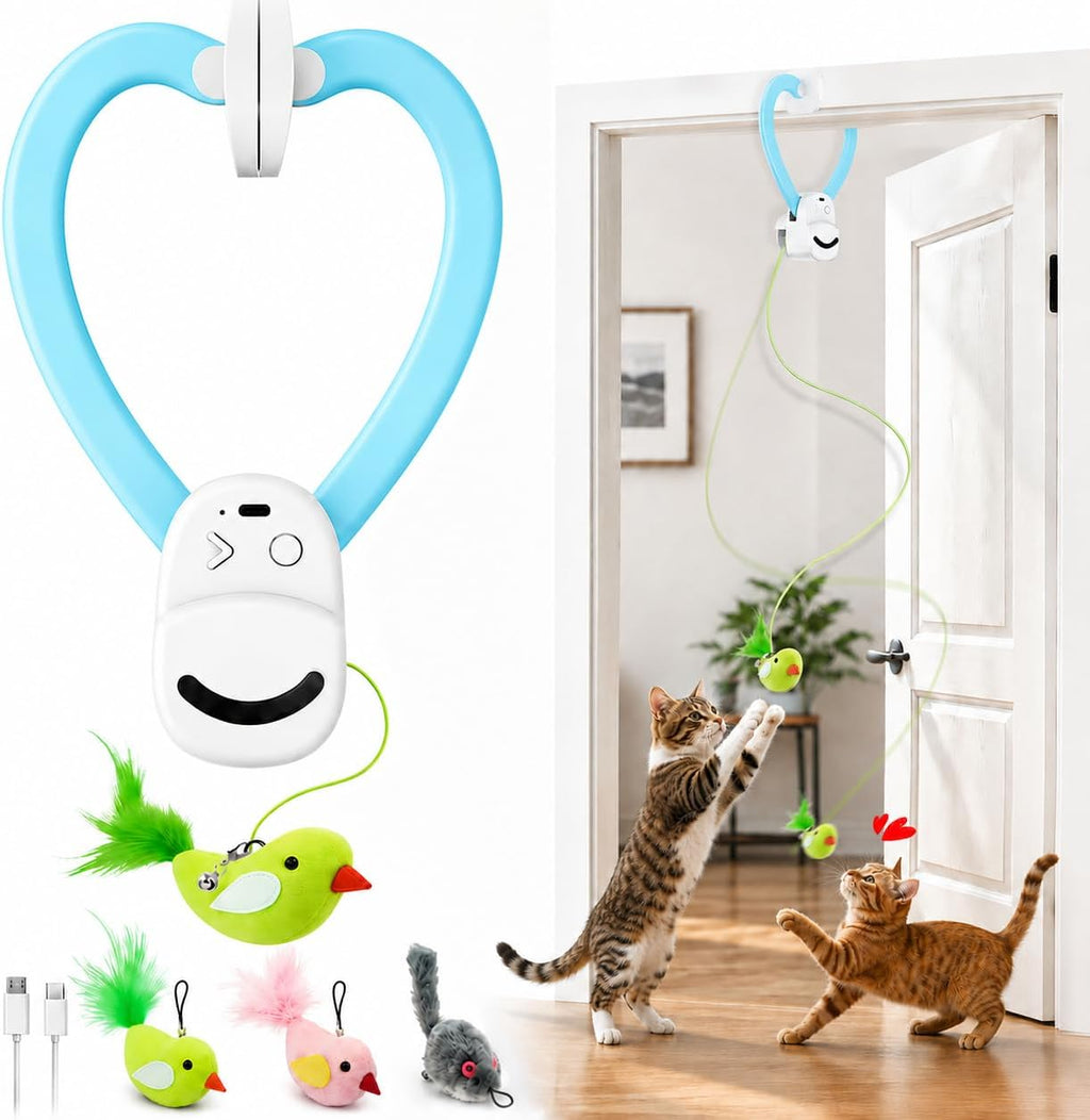 Juguete Para Gatos Pluma Voladora Recargable Usb Aoioploa