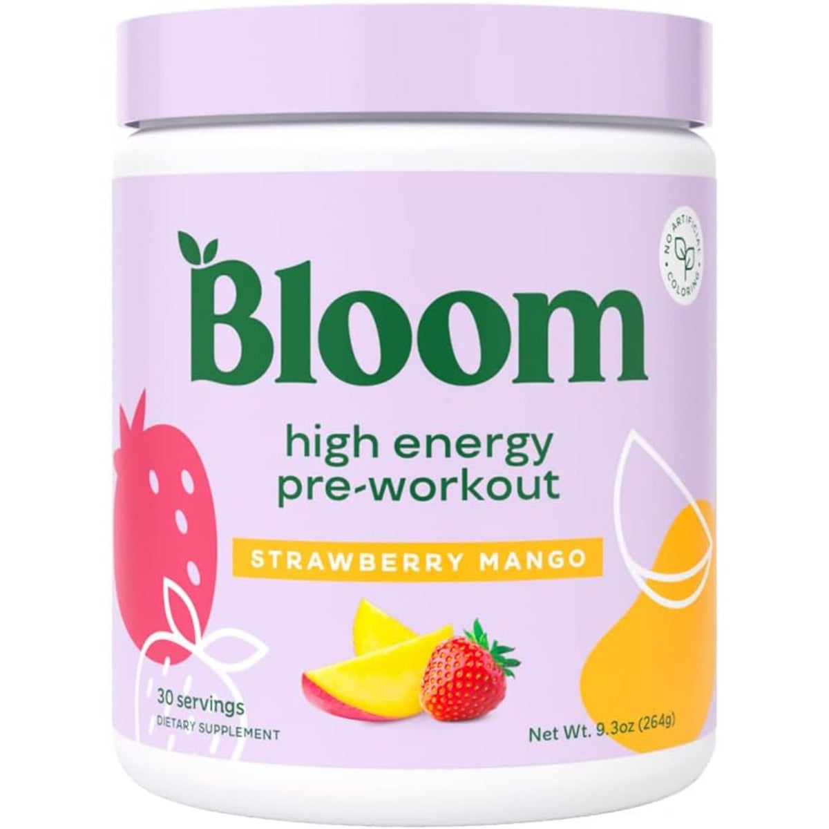 Pre Workout Alta Energía Fresa Mango Keto Sin Azúcar