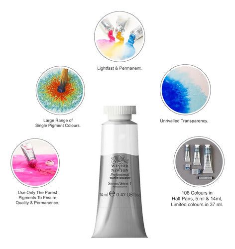 Acuarela Profesional Winsor & Newton Tubo De 5ml