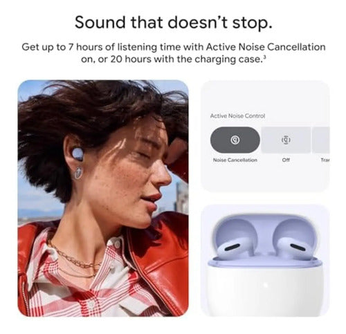 Google Pixel Buds 2a Bluetooth Cancelacion Ruido Bateria 20h
