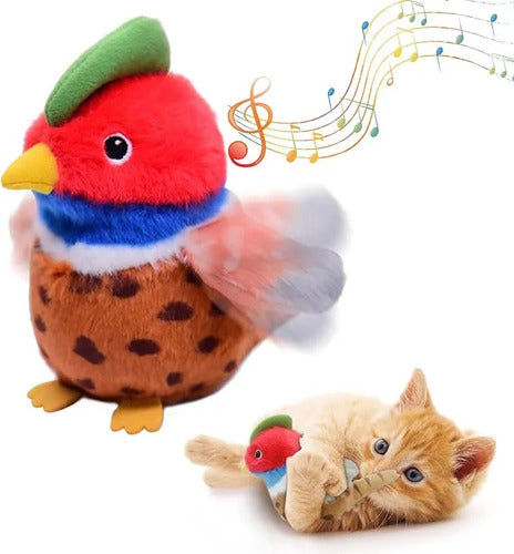 Kreizygo Juguete Para Gato Pájaro Sonido Catnip Recargable