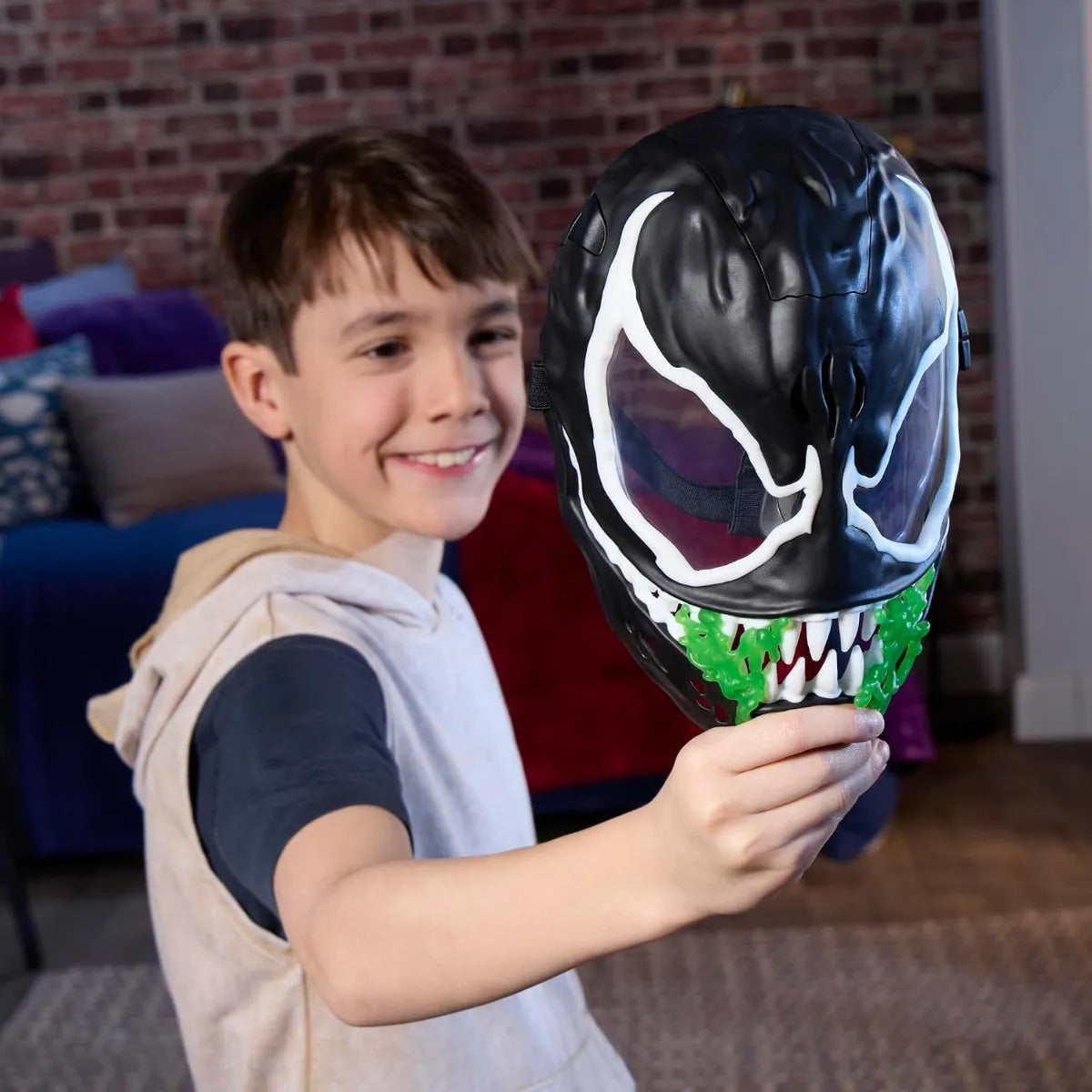 Mascara Venom Marvel Spider Man Brilla En La Oscuridad Niños