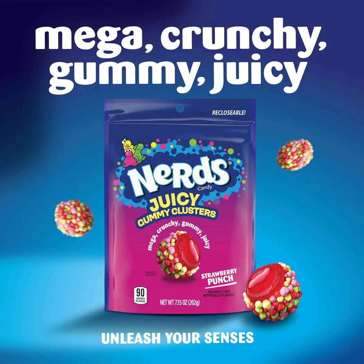 Nerds Gomitas Dulces Gummy Clusters Fresa Punch Bolsa 200g