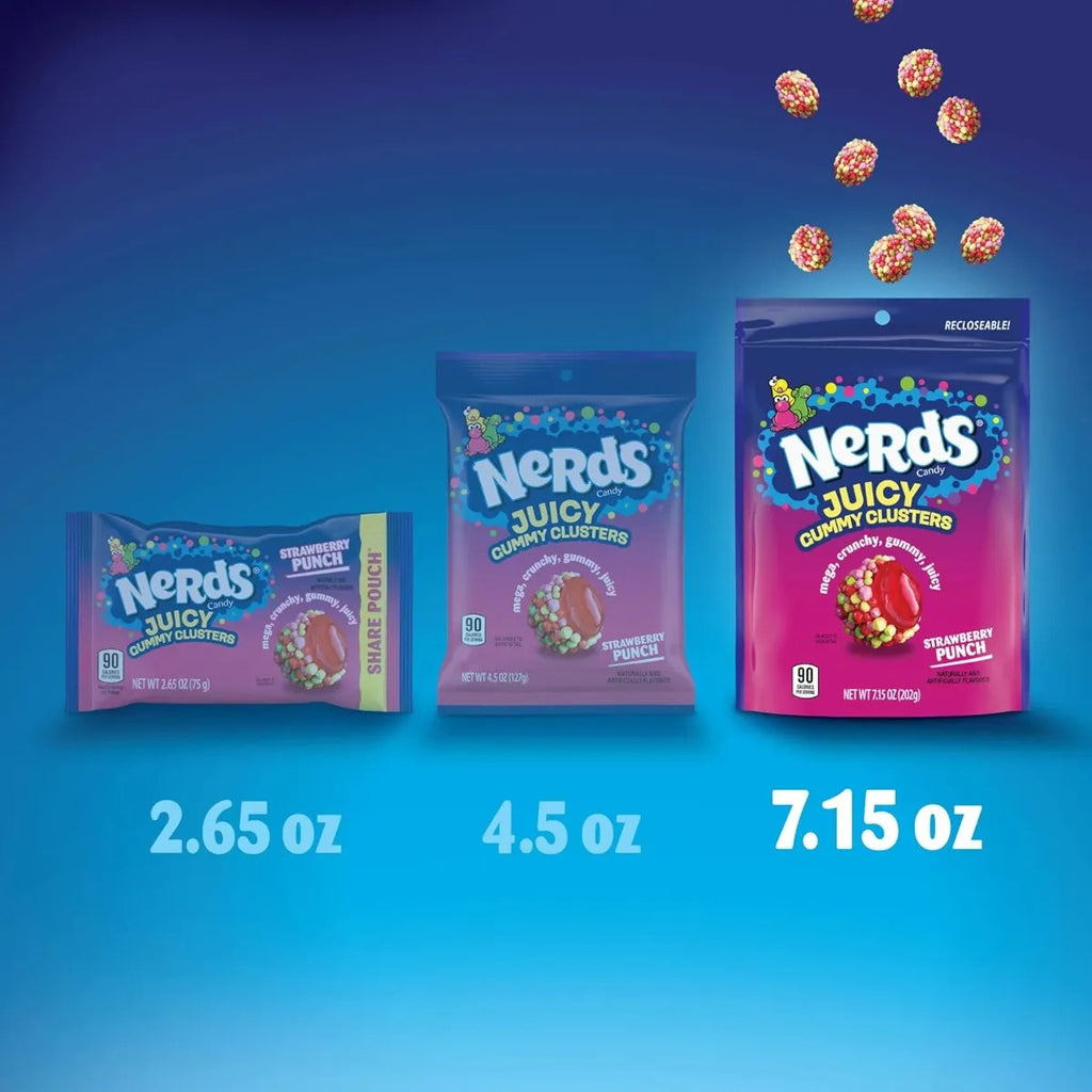 Nerds Gomitas Dulces Gummy Clusters Fresa Punch Bolsa 200g