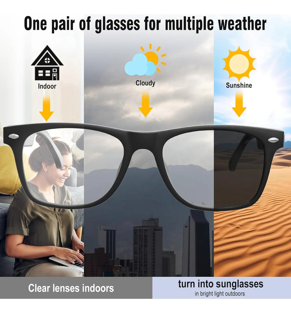 Lentes Inteligentes Ai Traductor Bluetooth