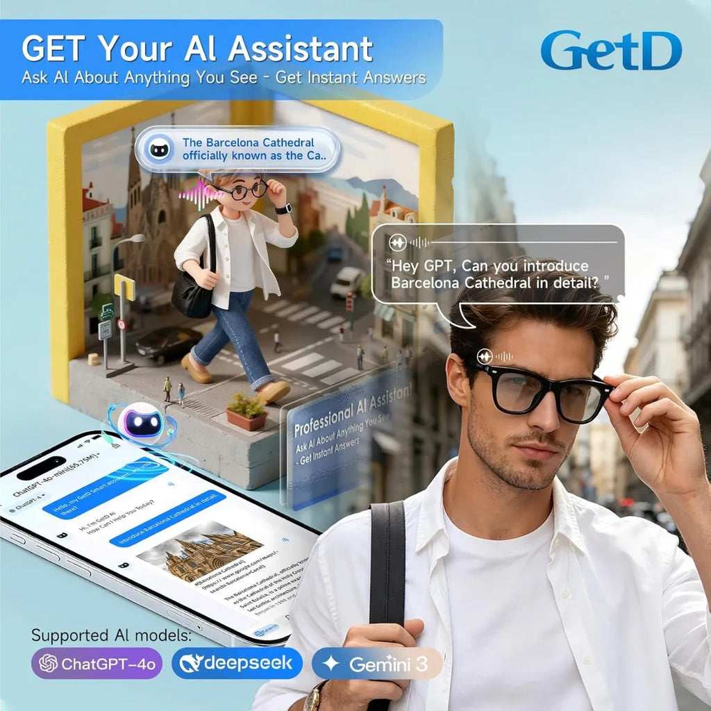 Lentes Inteligentes Getd Ai Chatgpt Traductor Bluetooth