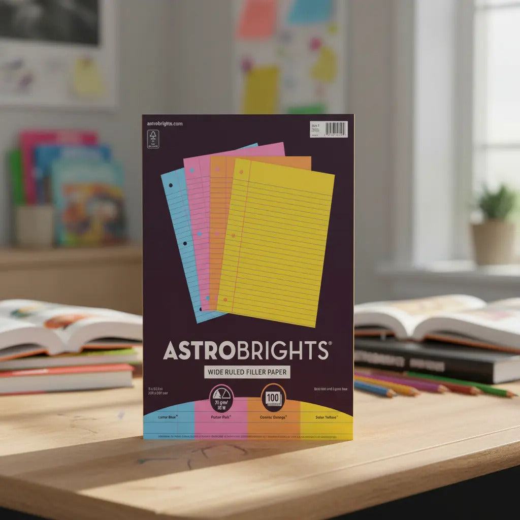 Hojas Astrobrights Tamaño Carta Rayado Colores Surtidos