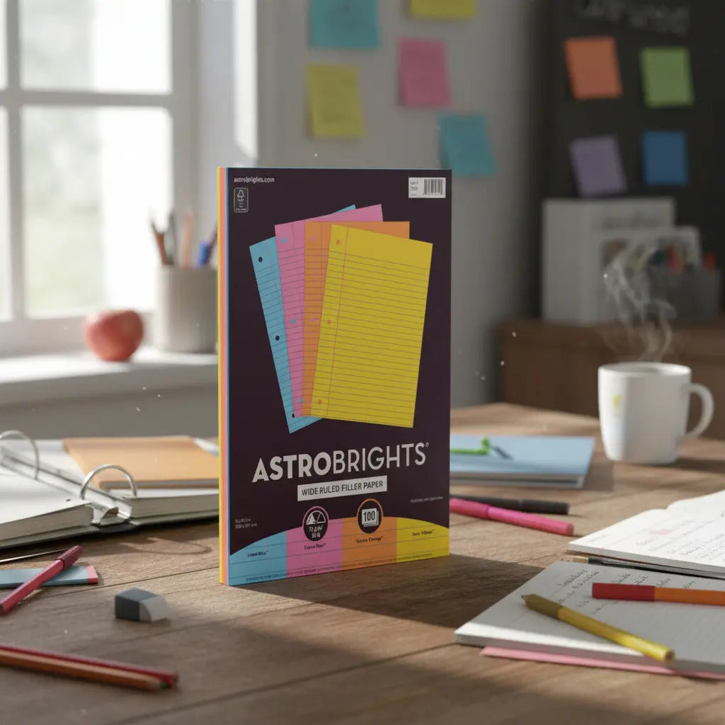 Hojas Astrobrights Tamaño Carta Rayado Colores Surtidos