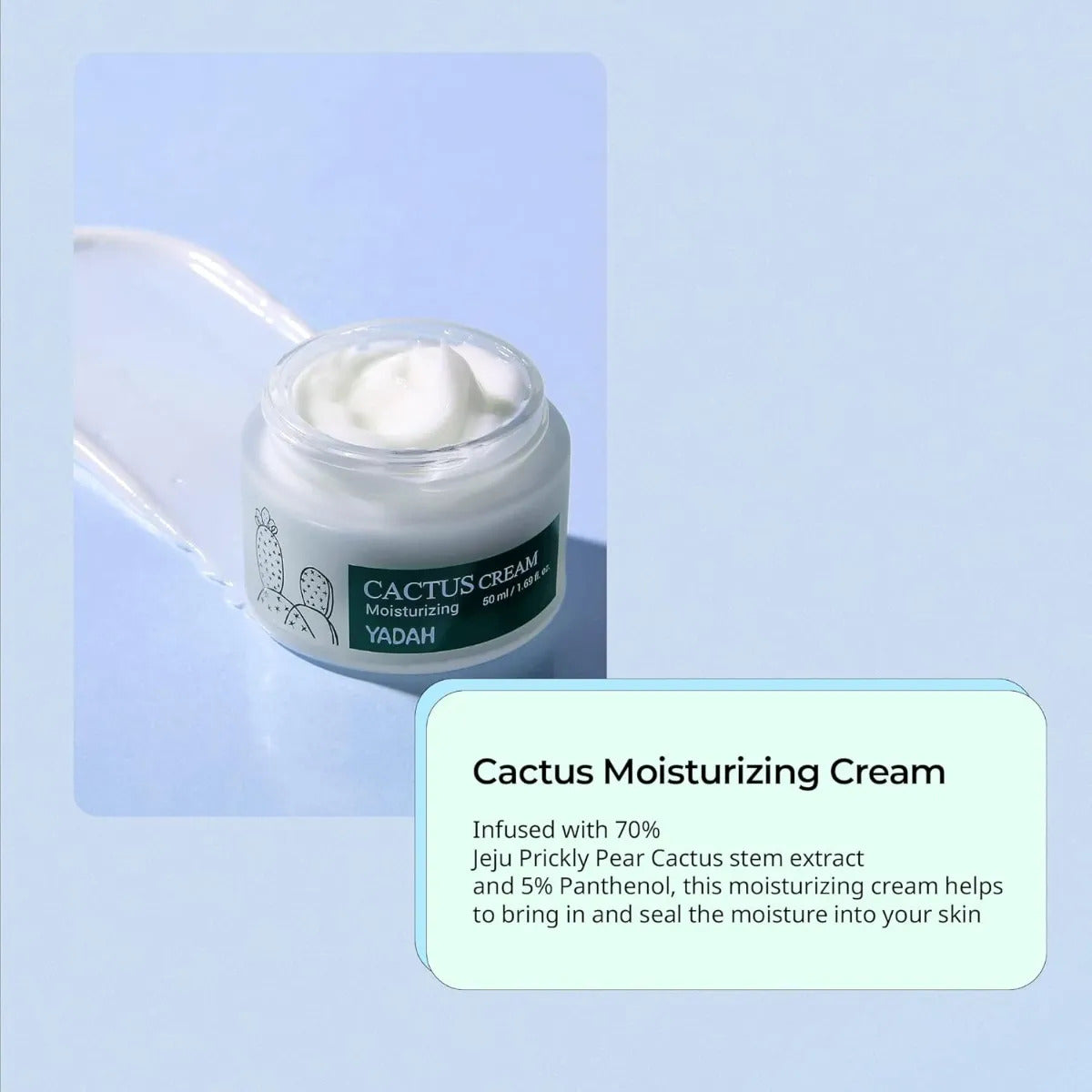 Yadah Crema Facial Hidratante Cactus 50ml