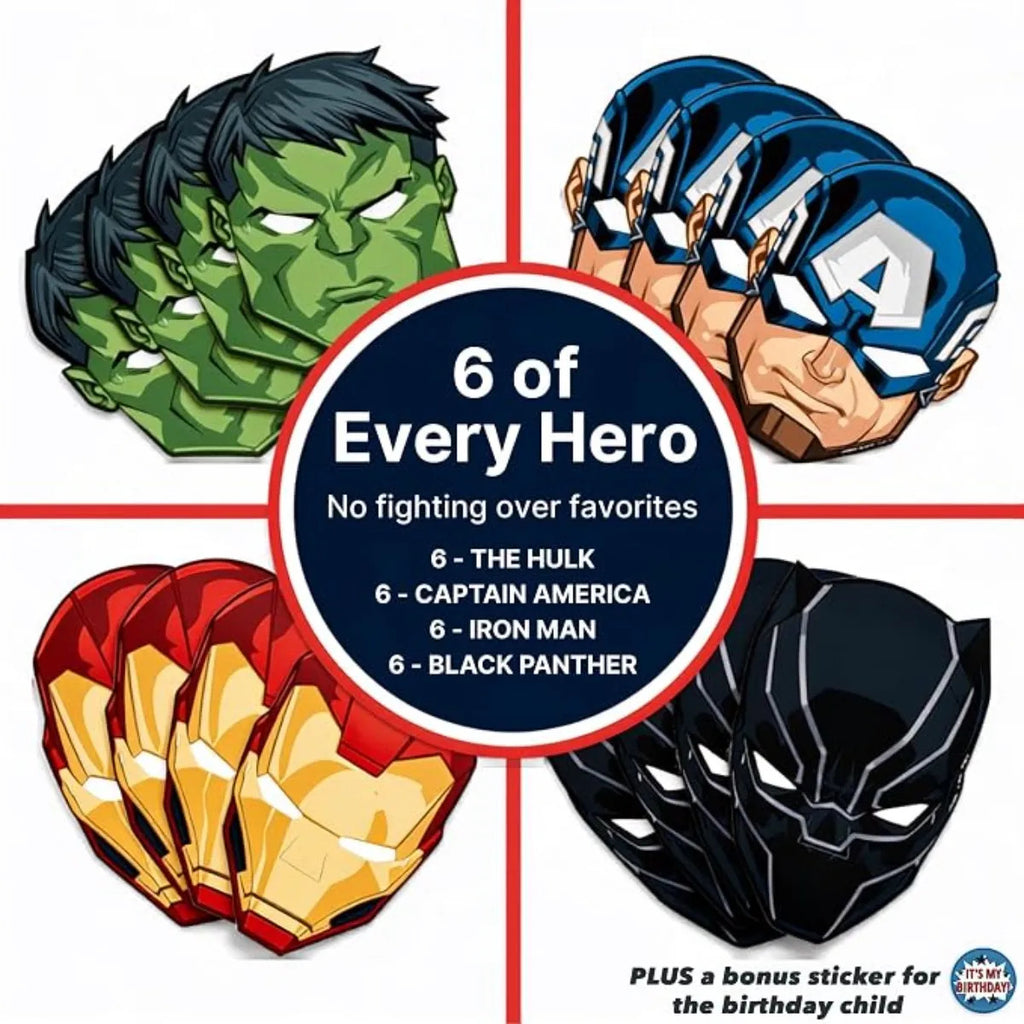 Decoracion Y Recuerdos Fiesta Cumpleanos Marvel 24 Pzs