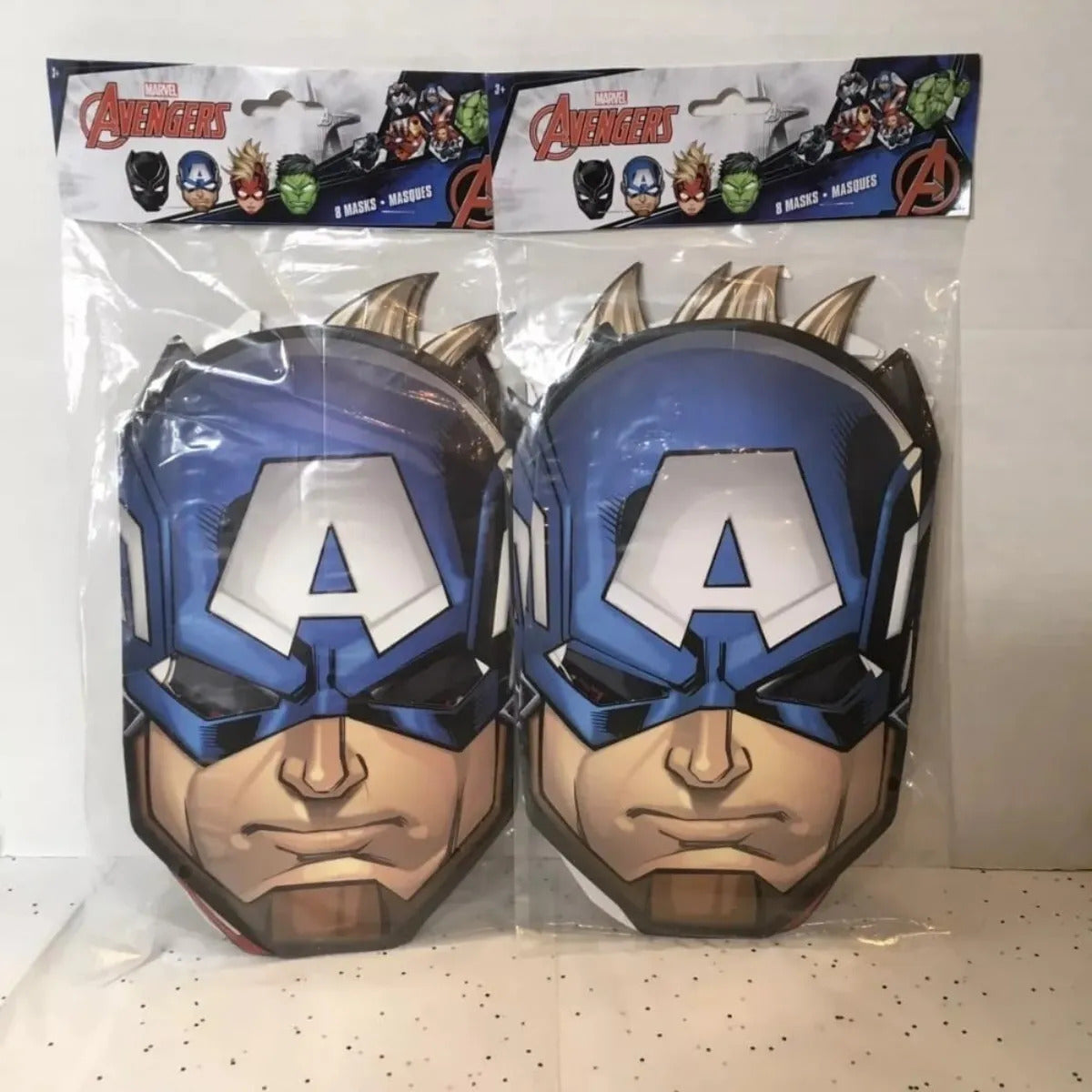Mascaras Avengers Marvel Powers Unite Papel Fiesta 8 Piezas