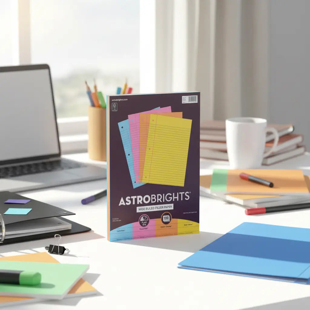 Hojas Astrobrights Tamaño Carta Rayado Colores Surtidos