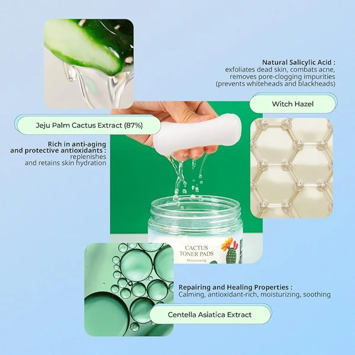 Yadah Toner Pads Cactus Vegano 150ml 60 Piezas