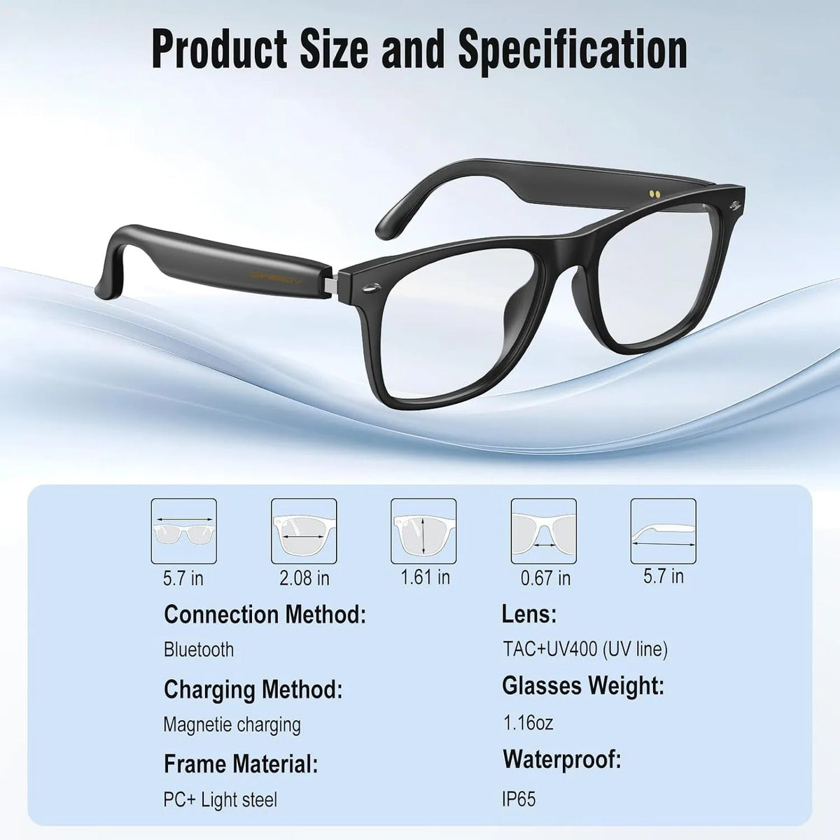 Lentes Inteligentes Ai Traductor Bluetooth