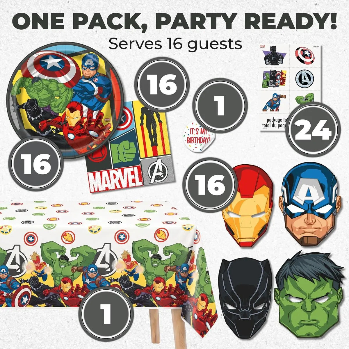 Set Fiesta Cumpleaños Avengers Platos