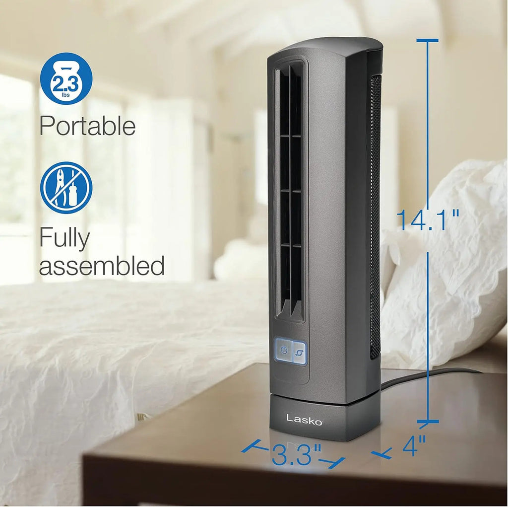 Ventilador De Mesa Lasko Air Stik Oscilante Ultra Delgado