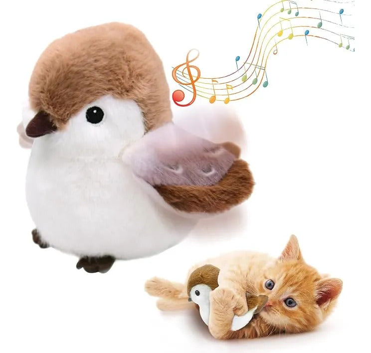 Kreizygo Juguete Para Gato Pájaro Sonido Catnip Recargable